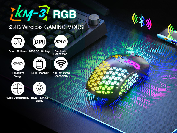 Amazon.com: WolfLawS KM-3 Wireless Gaming Mouse