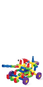 PicassoTiles PTT136 136pcs Tubular Pipes & Spout