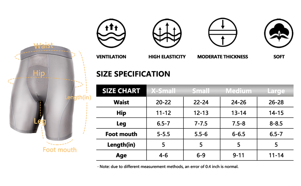 boys compression shorts with cup