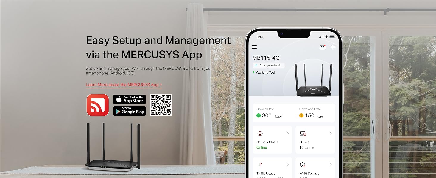 Mercusy 300 Mbps Wireless N 4G LTE Router - MB115-4G d1fb7cf9 f8ba 479b ab32 e0ff7e6376ee. CR0,0,2928,1200 PT0 SX1464 V1 - Mercusy 300 Mbps Wireless N 4G LTE Router - MB115-4G