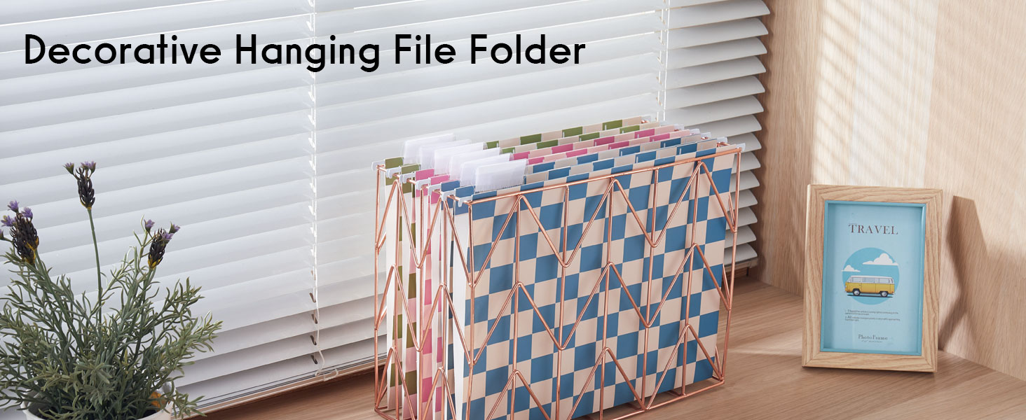 Y YOMA 6 Pack Decorative Hanging File Folders Letter Size