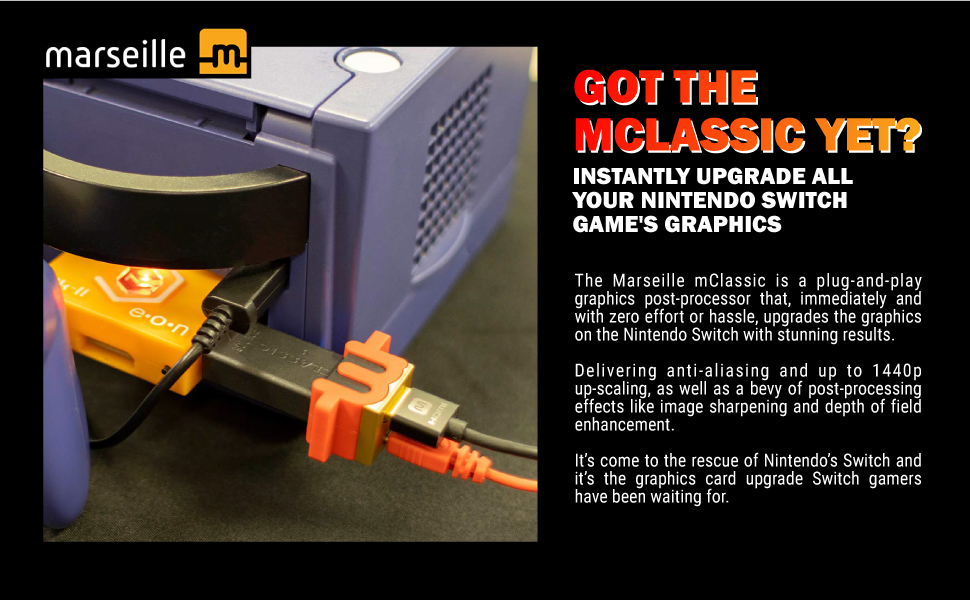 mClassic PlugandPlay Video Game Console 1440p/4K Upscaler