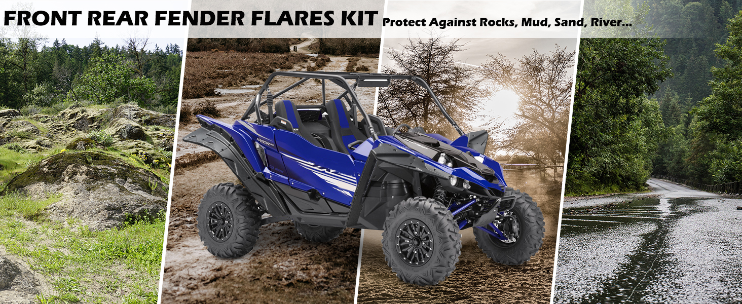 SAUTVS XXL Wider Fender Flares for Yamaha YXZ1000R, Front