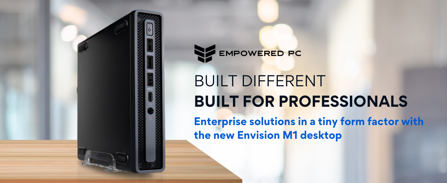 The M1 PC is a 1 liter size workstation for professionals