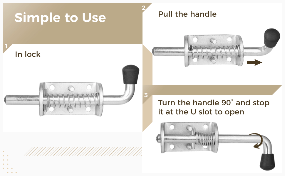 2 Packs 6 Inch Spring Loaded Latch Pins, HeavyDuty