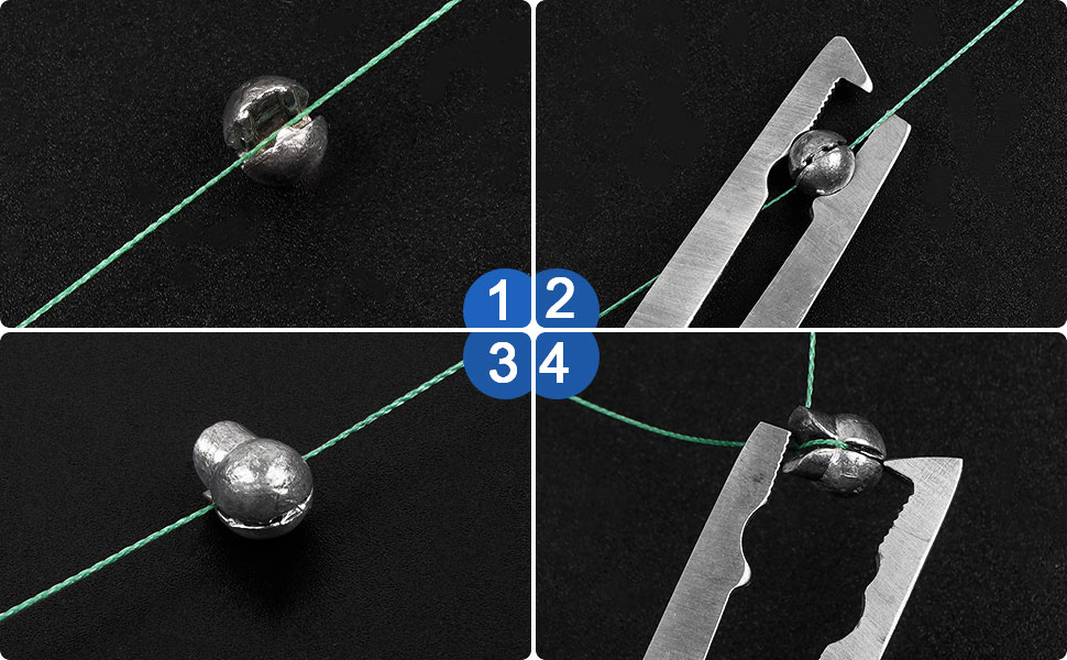 Split Shot Fishing Weights Sinkers,120pcs Removable Round Split Shot Sinkers Weight Clip On