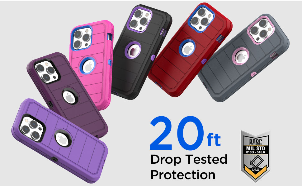 AICase for iPhone 14 Pro Case,Heavy Duty Drop Protection