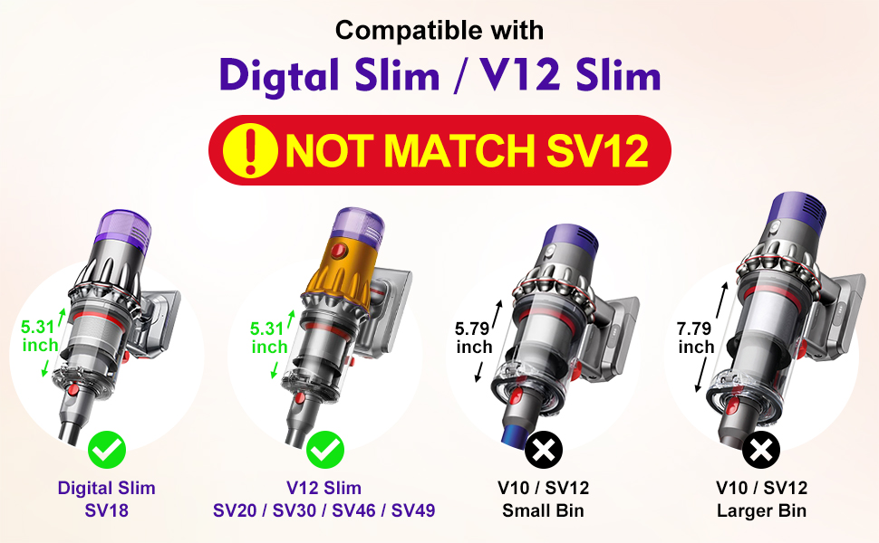 Amazon.com: 集塵盒相容於Dyson 戴森SV20 V12 Detect Slim/SV18