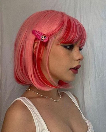 Deep Pink Wig