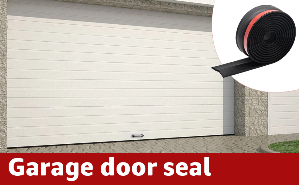 10ft Universal Garage Door Rubber Seal Bottom and Side Rubber Seal Strip Replacement