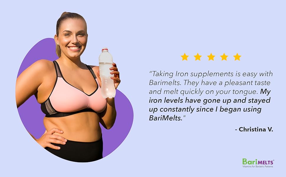 BariMelts Iron with Vitamin C, Dissolvable Bariatric