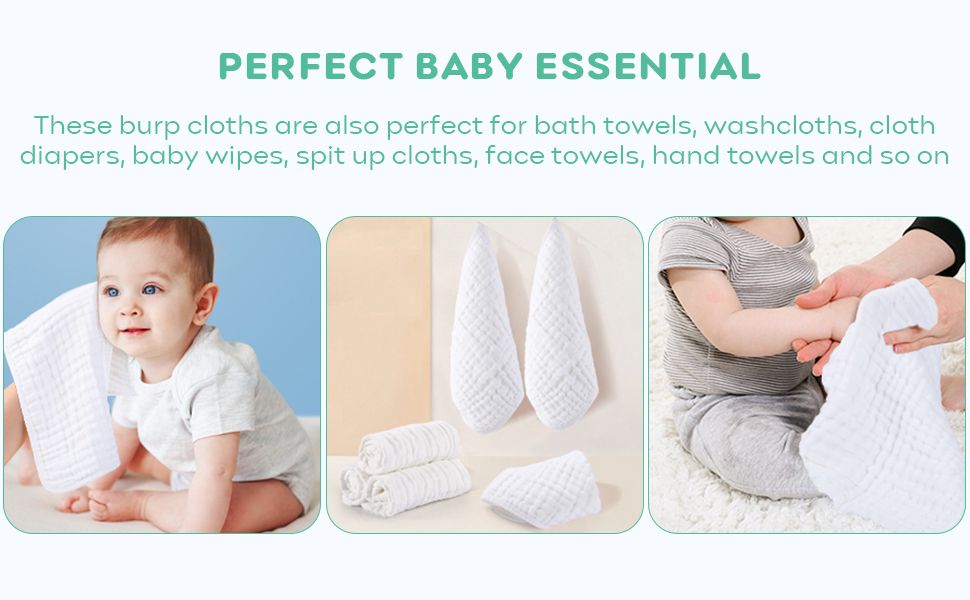 Muslin Burp Cloths 100 Cotton Muslin Cloths Large 20''x10