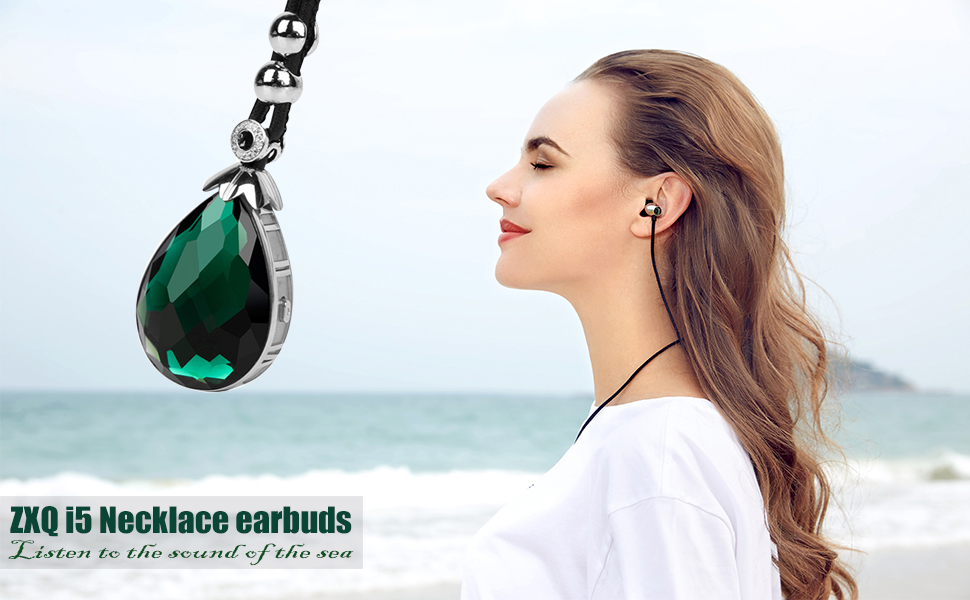 スマホアクセサリー Earpod Amazon.com: ZXQ Wireless Bluetooth Necklace Earbuds with