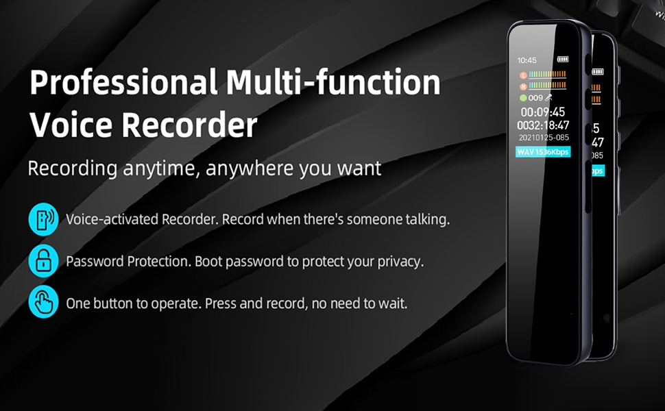 DMG Digital Voice Recorder, Portable Recorder Device Voice Activated