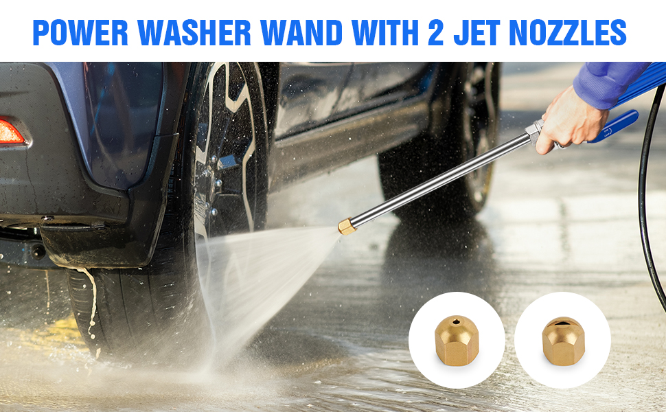2024 Upgraded Jet Nozzle Power Washer Wand with 2 High
