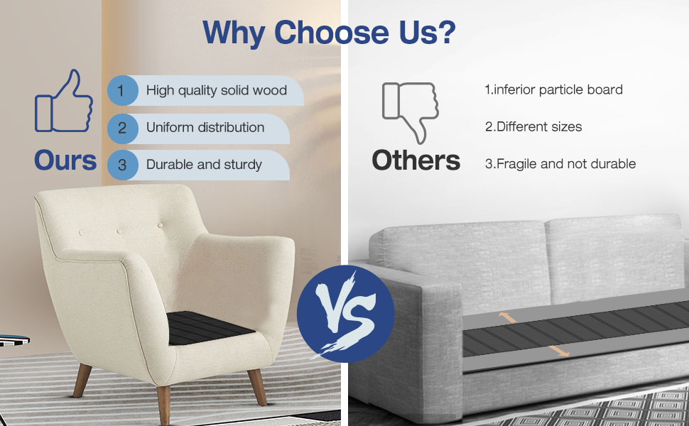 Tatub Heavy Duty Couch Cushion Support, 23.5''×20'' Thicken