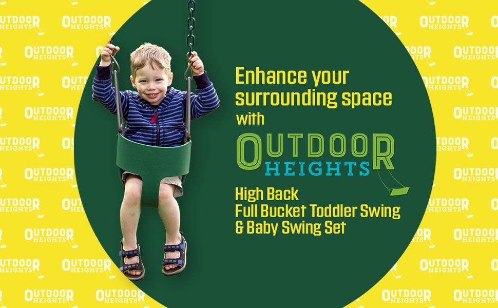 Swing Set Infant seat High Back Full Bucket Toddler Swing