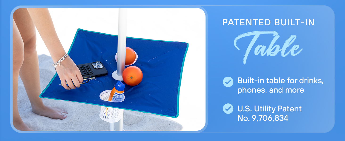 7 Foot Heavy Duty HIGH Wind Beach Umbrella sand anchor & Tilt Sun Shelter sun pool portable