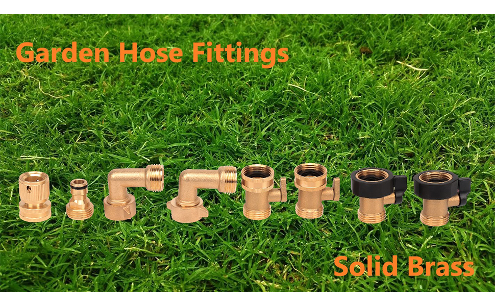 Winmien Heavy Duty Brass 90Degree Hose Elbow， Garden Hose