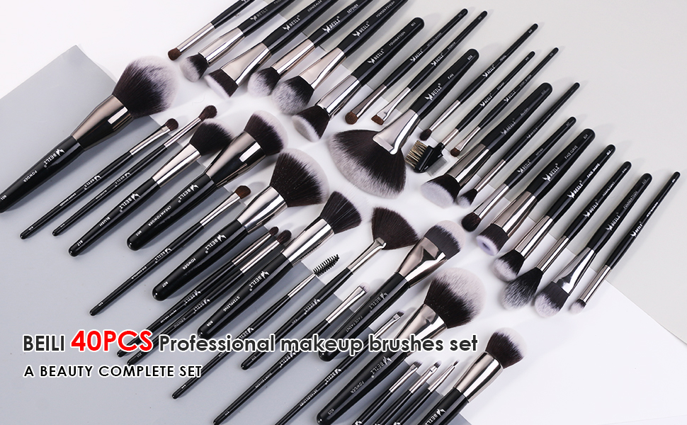 BEILI 40PCS Professional makeup brushes set