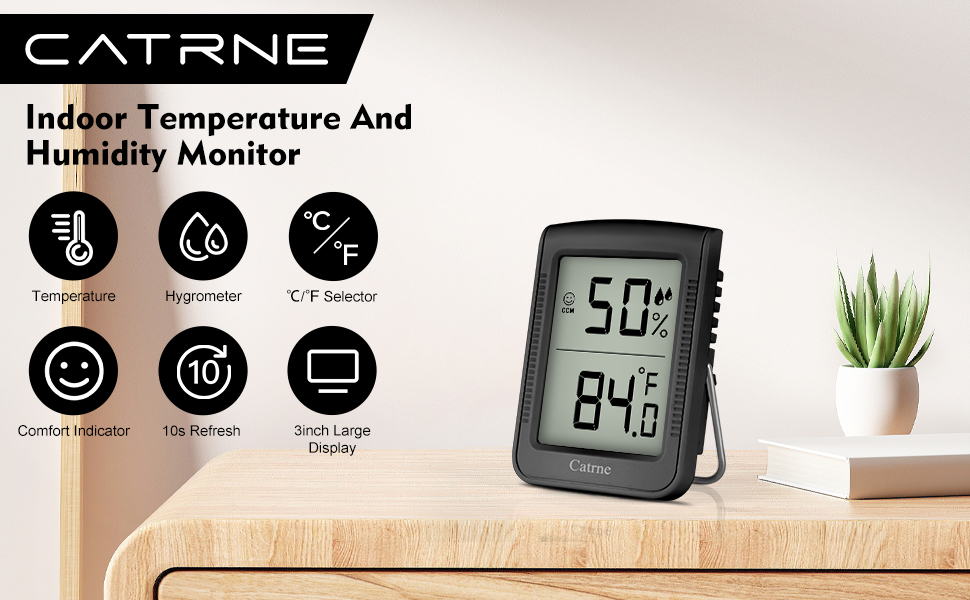 Indoor Thermometer ThermoPro TP50 Digital Hygrometer - & Humidity Gauge With Comfort Indicator Digital Thermometer