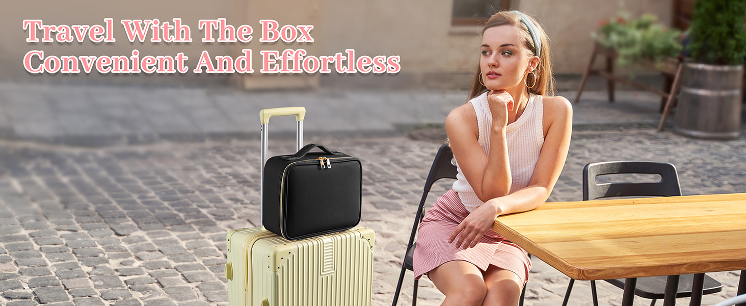 Travel Makeup Bag With LED Mirror