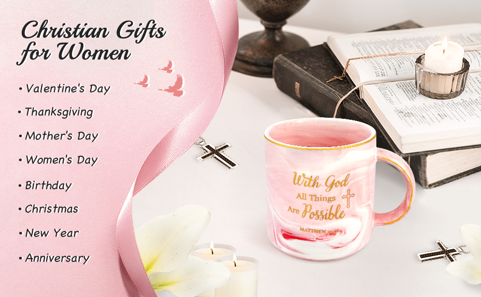 Faith Love Hope Christian Gifts for Women, Christian Mugs
