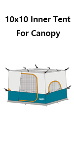 Inner Tent for camping ; Pop Up Canopy,Gazebo/Sewn-in Floor and Fully Vented Roof