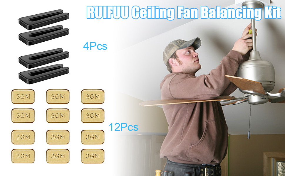 16Pcs Ceiling Fan Balancing Kits Universal Ceiling Fan Blade Balancing