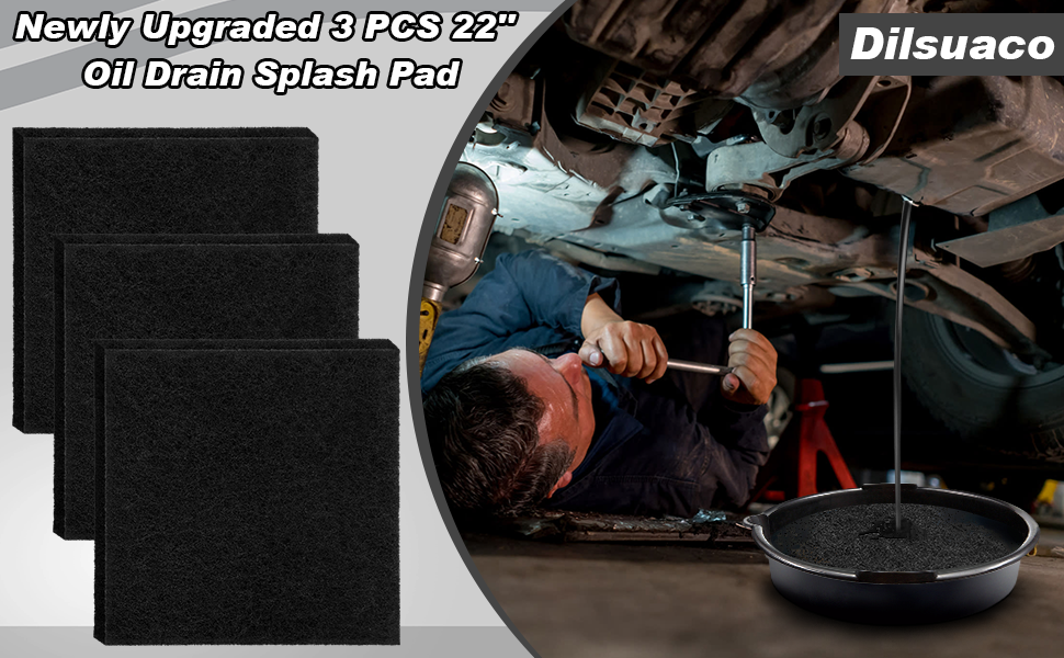 Dilsuaco 3 Pcs 22'' Oil Drain Splash Pad, HeatResistant