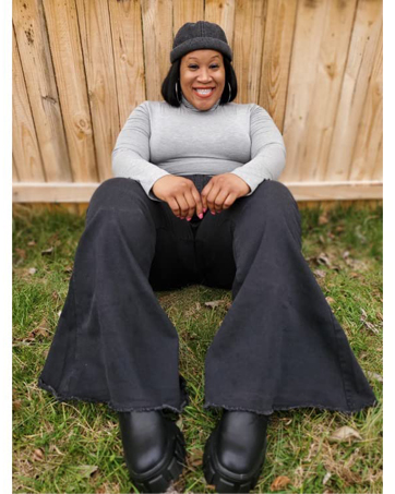 Plus Size Bell Bottom Jeans for Women