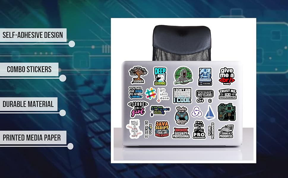 80 Pcs Laptop Sticker for Programmer, Coder, Developer, It Professional ...