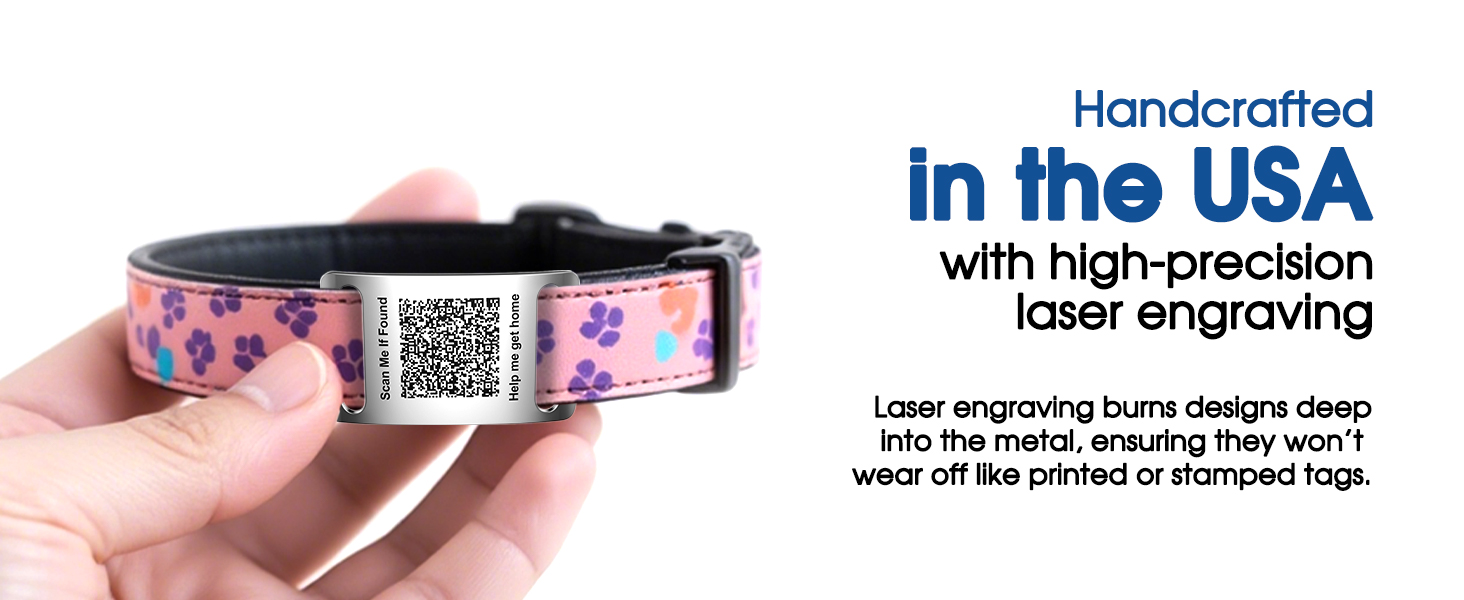 TechMark Custom Dog Cat Slide-on Pet Tags Laser Engraved Stainless Steel