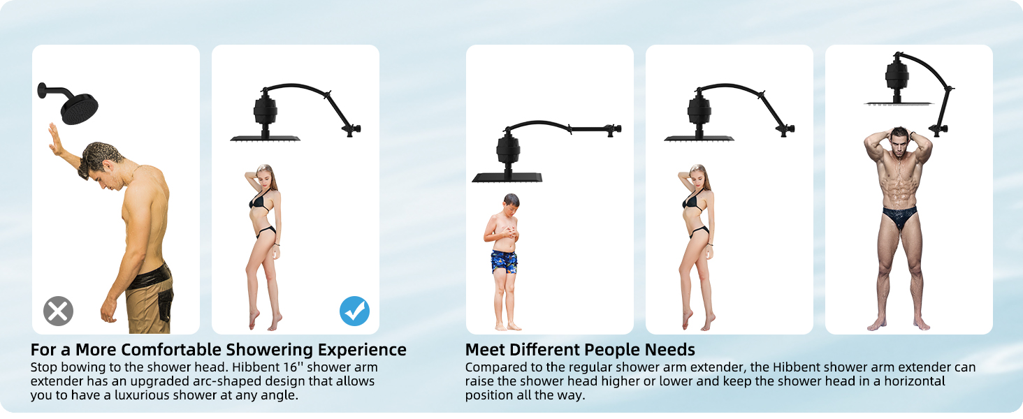 shower arm extension