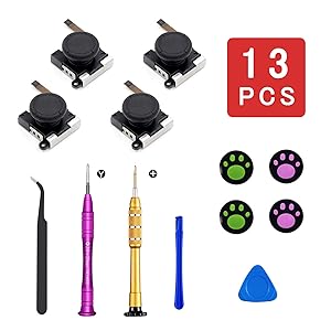 HOSEE ジョイコン 修理キット switch ジョイコンスティック 交換パーツ 左/右 日本語説明書・国内配送 Switch OLED