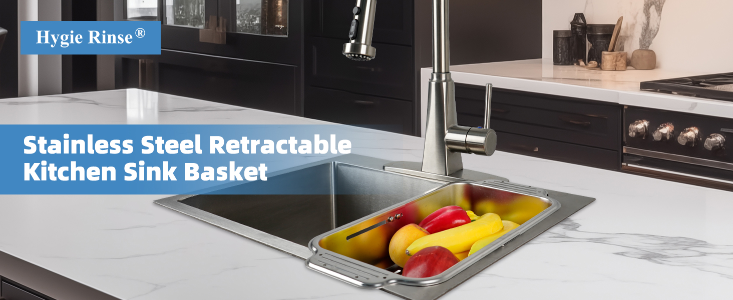 Over the Sink Colander Strainer Basket ALL METAL