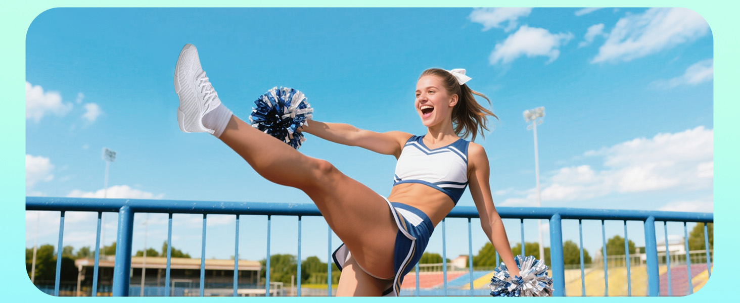 white cheer shoes for girls