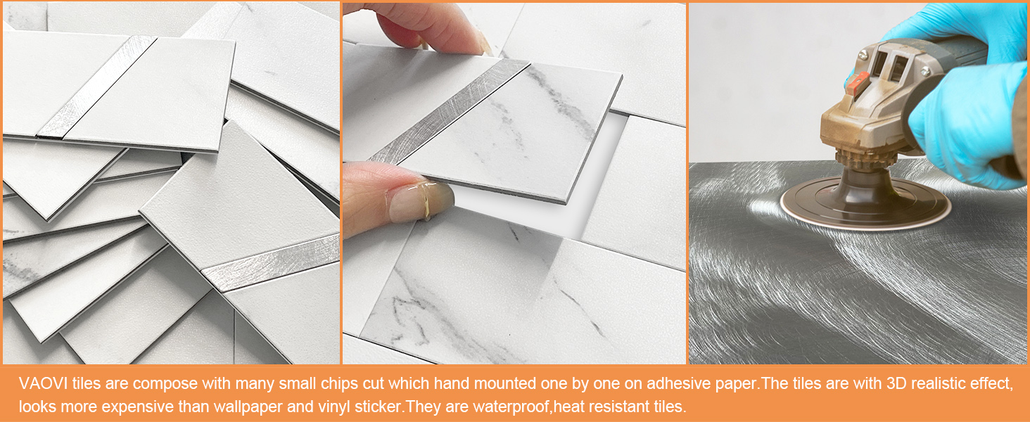 VAOVI Peel and Stick Stone Backsplash Tile for Stove Fireplace,Self