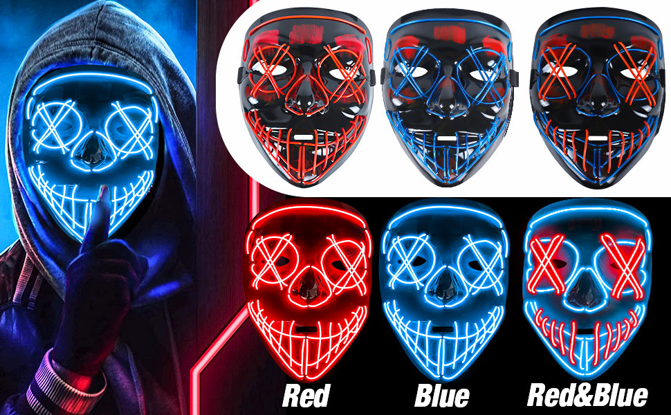 led mask for halloween