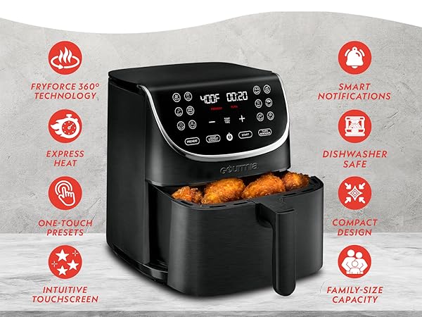 Amazon.com: Gourmia Air Fryer Oven Digital Display 7 Quart