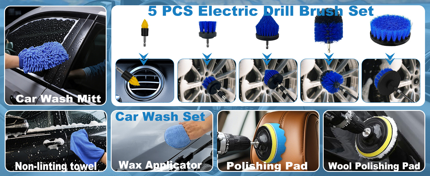 5 x Car Detailing Brush