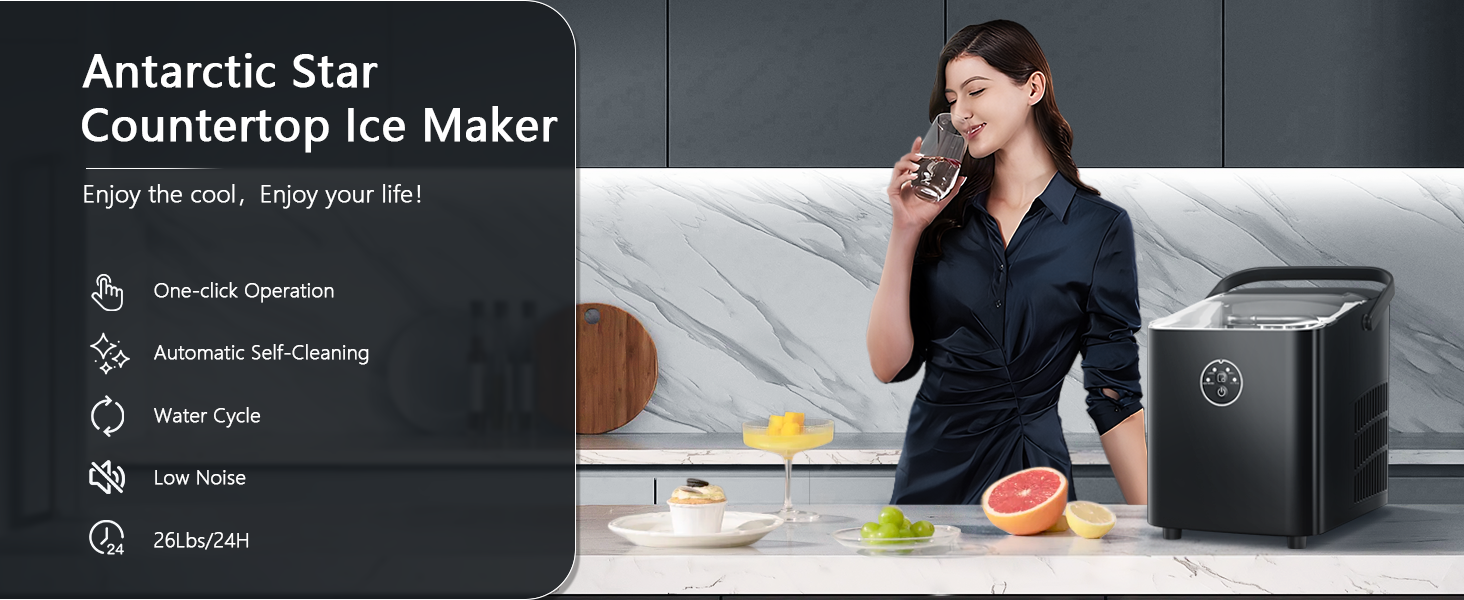Antarctic Star Countertop Ice Maker Portable Ice Machine