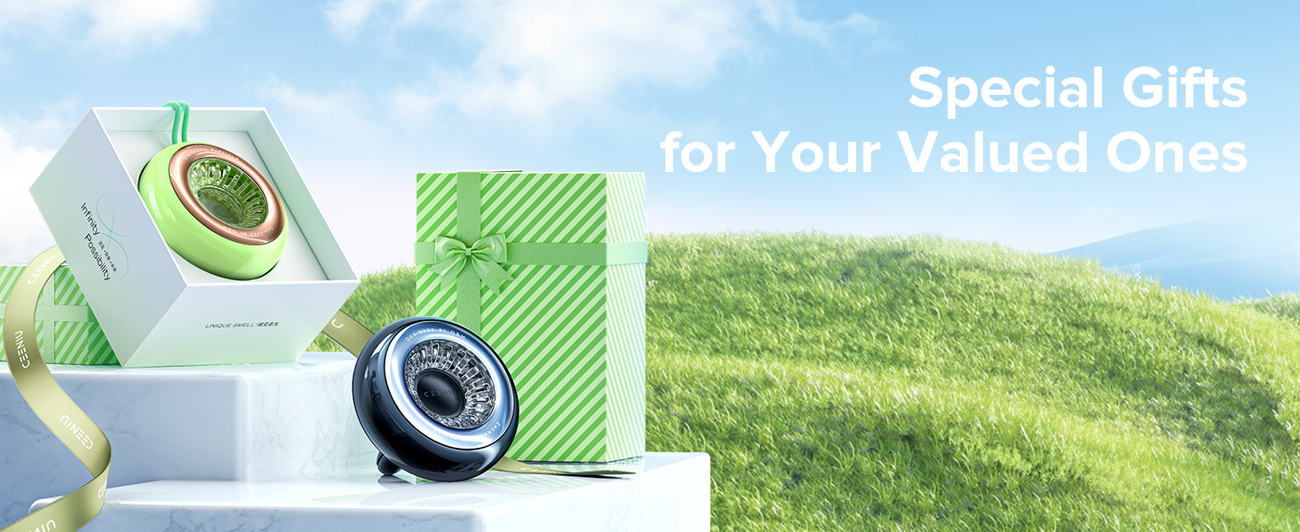 Ceeniu Car Air Fresheners, Nanoparticle Solid Car Fragrance, 60 Days Duration, Skin Safe