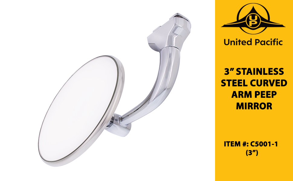 United Pacific C50011 Polished Stainless Steel 3” Curved
