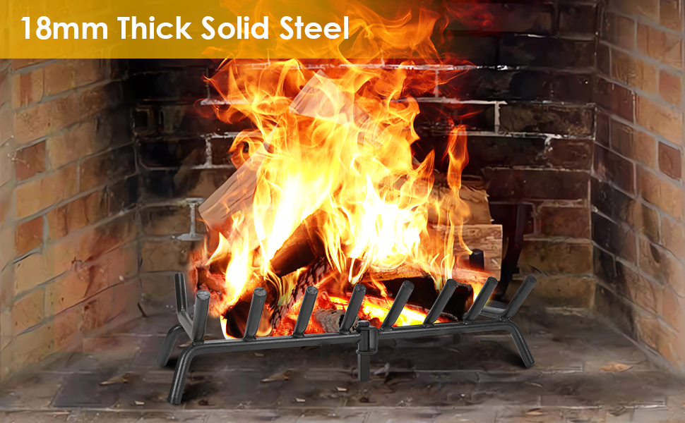 STBoo Fireplace Grate 24inch Heavy Duty Fireplace Log