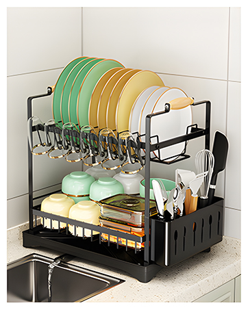 2 tier dish drying rack