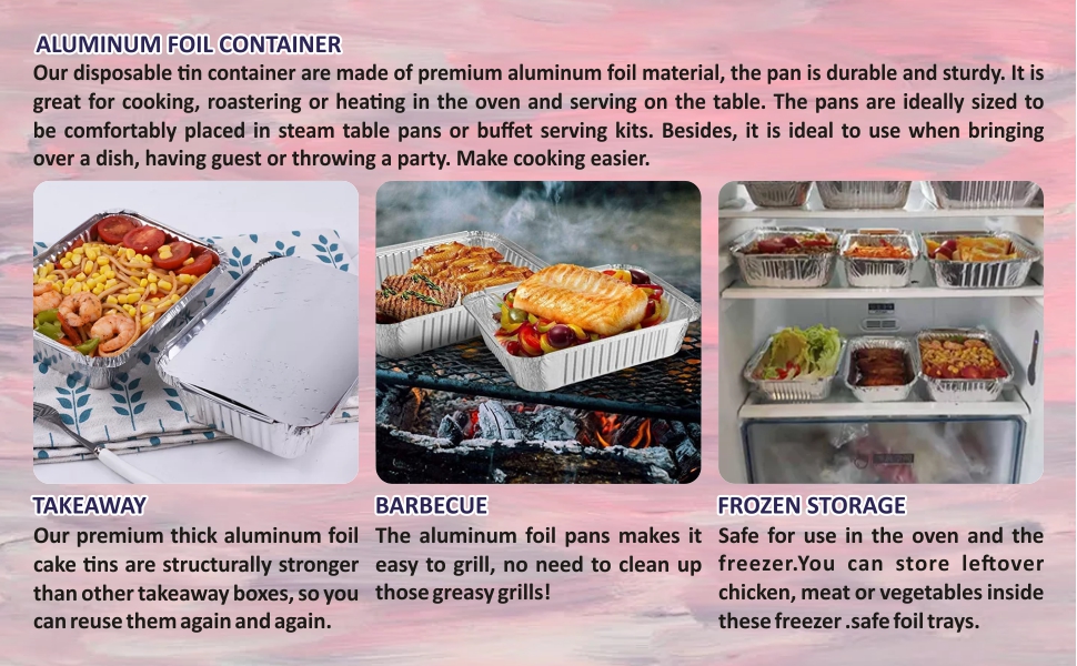 JMS we create smile 100 Sets of Foil Containers & Lids 250ml NO 1