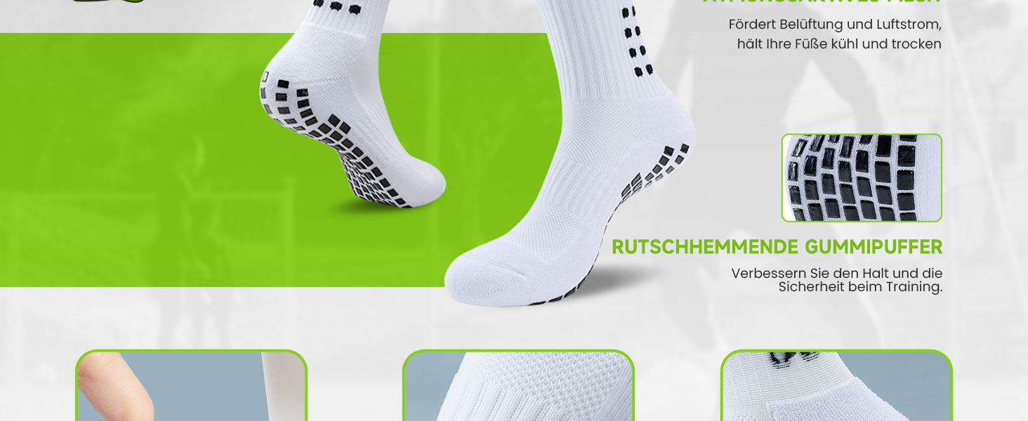 Grip Socken Fussball Herren Damen Atmungsaktiv Rutschfest Football Socks Fußball