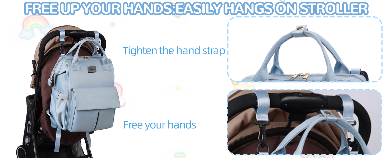 Large Waterproof Diaper Bag Backpack