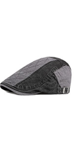 Cotton Newsboy Hat Flat Cap for Men